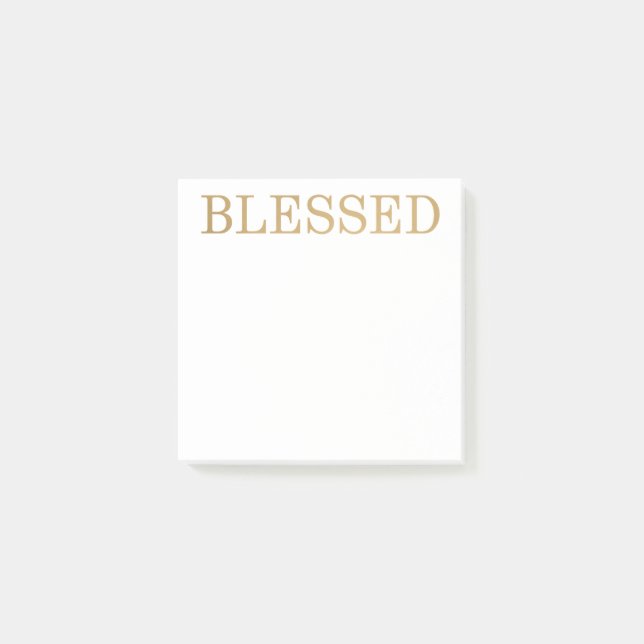 Välsignad Guld Post-it Block (Framsida)