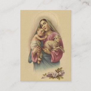 Välsignad jungfrulig Mary babyJesus Memorare bön Visitkort
