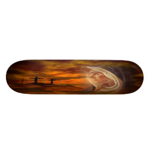 Välsignad jungfrulig Mary CalvarySkateboard Mini Skateboard Bräda 18,5 Cm