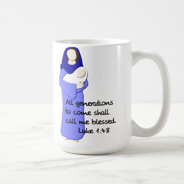 Välsignad jungfrulig Mary kaffekopp (Höger)