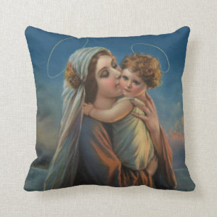 Välsignad jungfrulig morMary baby Jesus Kudde