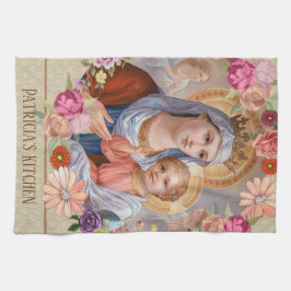 Välsignad jungfrulig religiösa för Mary Jesus Kökshandduk