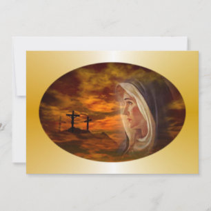 Välsignad Junggin Mary Calvary-inbjudan Inbjudningar