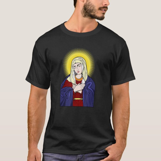 Välsignad Junggin Mary Mor från Jesus Porträtt 2 T Shirt (Framsida)