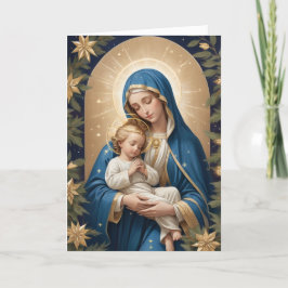 Välsignad Junggin Mary Traditionell katolik Helgkort