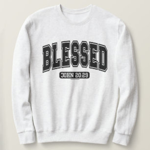 Välsignad kristen tro sweatshirt