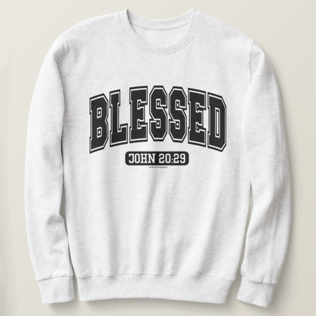 Välsignad kristen tro sweatshirt (Design framsida)