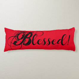 Välsignad! Kroppskudda (röd) Kroppskudde