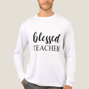 Välsignad lärartypografi t shirt