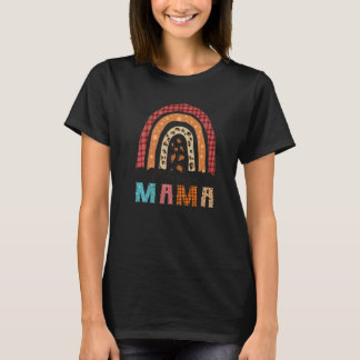 VÄLSIGNAD MAMA Leopard Regnbåge Höst Randig Söt Hö T Shirt