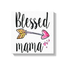 Välsignad Mamma Present till Mamma Canvastryck