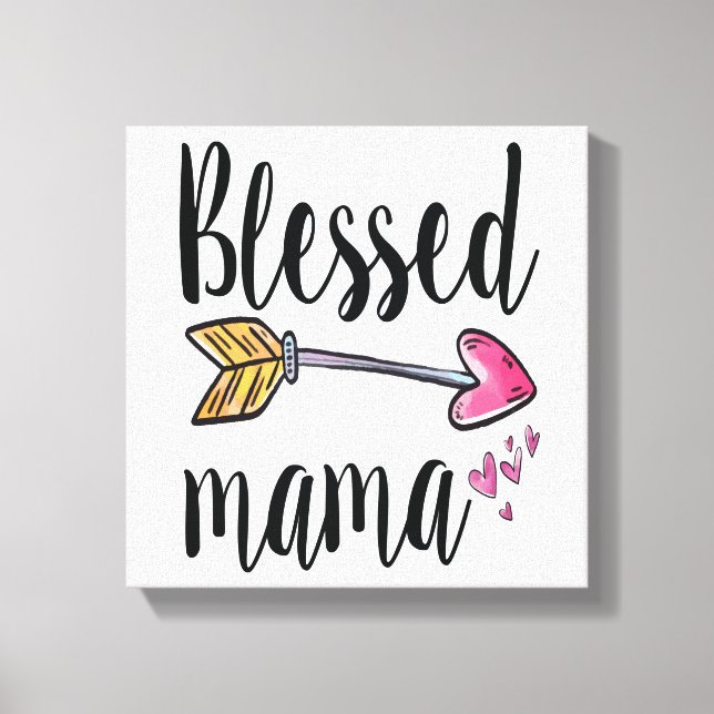Välsignad Mamma Present till Mamma Canvastryck (Framsida)