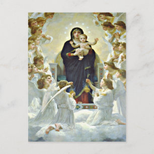 Välsignad Mary och Jesus vykort