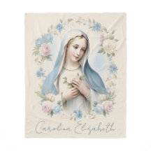 Välsignad Mary Religiösa Blommigt Rosa ros