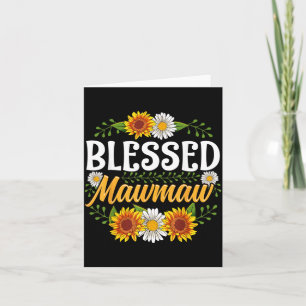 Välsignad Mawmaw Tröja Mors Dag Söt Present Blommi Kort