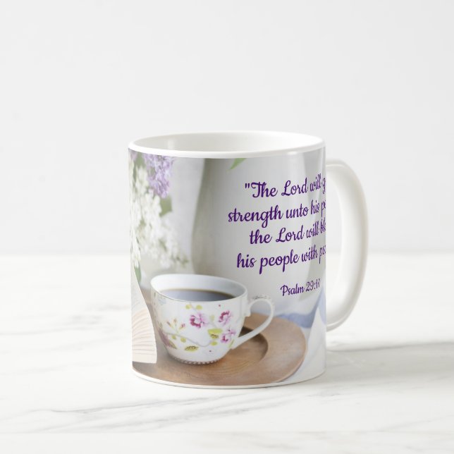 Välsignad med fred kaffemugg (Framsida höger)