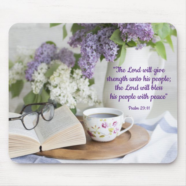 Välsignad med fred musmatta (Framsidan)