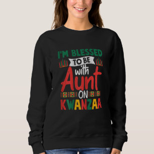 Välsignad med Moster på Kwanzaa Roligt afrikansk a T Shirt