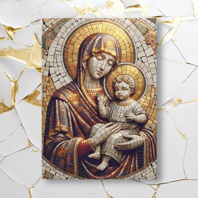 Välsignad Mor Mary och Baby Jesus | Jul Kort (Skapare uppladdad)