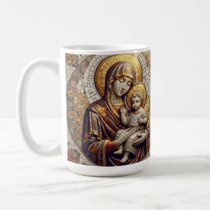 Välsignad Mor Mary och Baby Jesus Religoius Kaffemugg