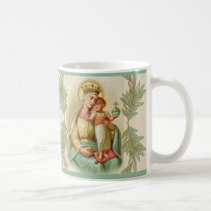 Välsignad Mor som håller i Jesus Globe Kaffemugg