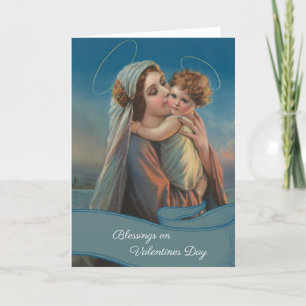 Välsignad morbabyJesus valentines day Helgkort