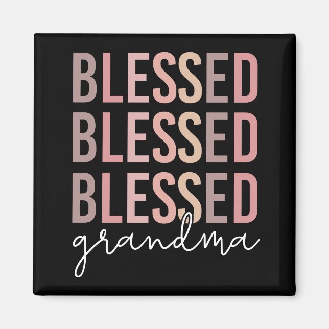 Välsignad mormor | Gåvor till mormor Magnet (Framsidan)