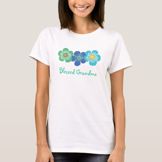 Välsignad mormor Shirt T-shirt (Framsida)