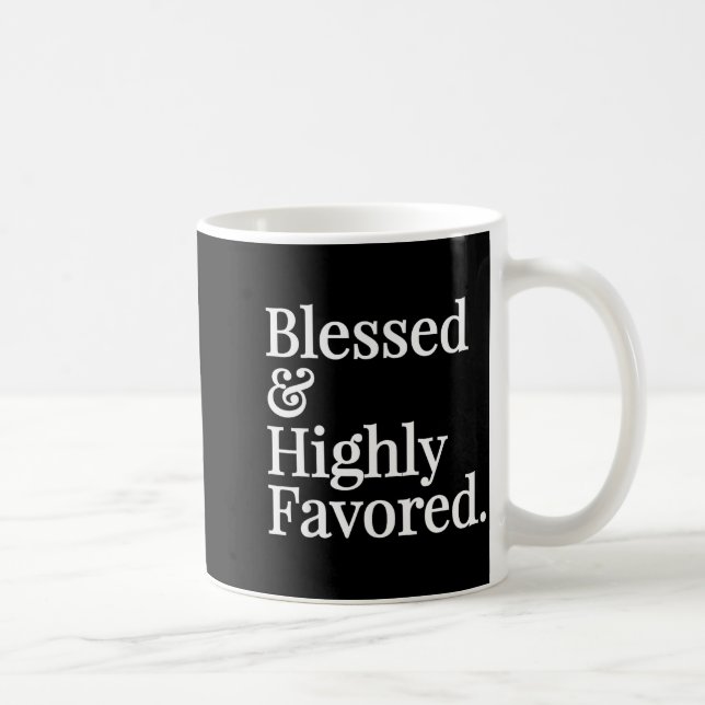 Välsignad Och Högt Förunnad Kristet Gåva  Kaffemugg (Höger)