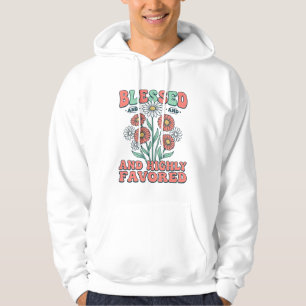 Välsignad och högt gynnad blomster vintage design_ hoodie