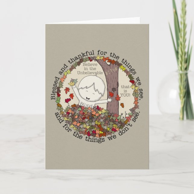 Välsignad och Tacksam Helgkort (Framsida)