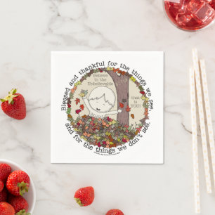 Välsignad och tacksam pappersservett