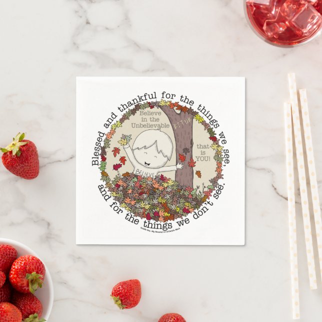 Välsignad och tacksam pappersservett (Insitu)