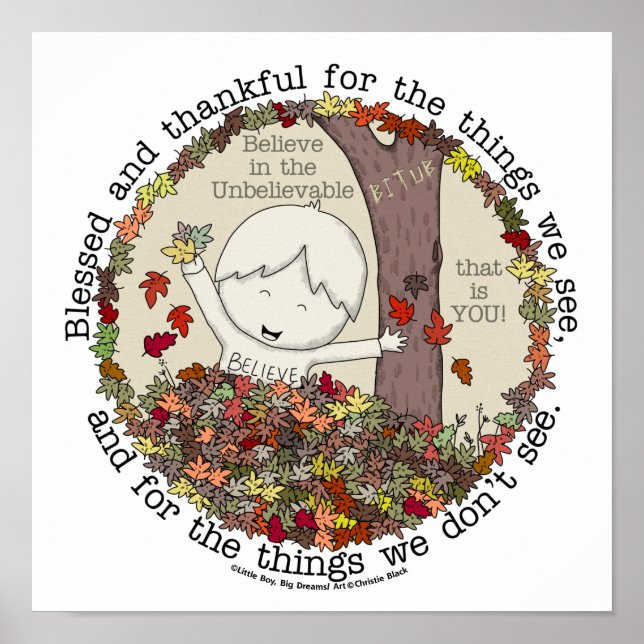 Välsignad och tacksam poster (Framsidan)