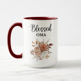 Välsignad Oma Psalm 127:3 Fall Blommigt Mugg