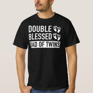 Välsignad pappa för dubbla av twillingar - ny t shirt