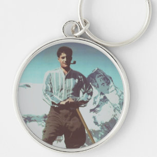 Välsignad Pier Giorgio Frassati Rund Silverfärgad Nyckelring