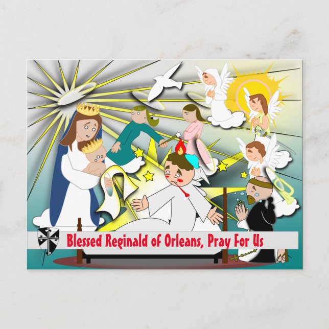 Välsignad Reginald of Orleans Postcard Vykort (Framsida)