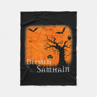 Välsignad samhain Wiccan Celtic Pagan Halloween Wi Fleecefilt