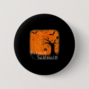 Välsignad samhain Wiccan Celtic Pagan Halloween Wi Knapp