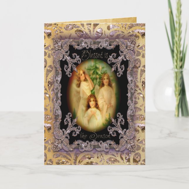 Välsignad säsong Victorian Helgkort (Framsida)