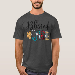 Välsignad sjuksköterska, sjuksköterska, hösthöstta t shirt