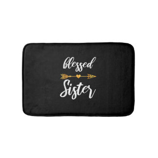 Välsignad syster Shirt Girls Women Family Thanksgi Badrumsmatta