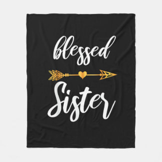 Välsignad syster Shirt Girls Women Family Thanksgi Fleecefilt