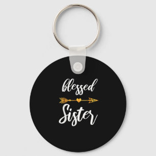 Välsignad syster Shirt Girls Women Family Thanksgi Nyckelring
