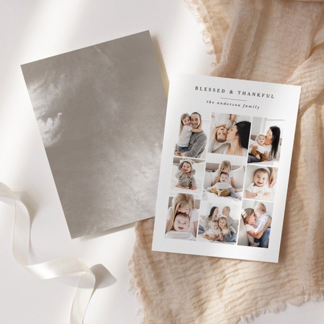 Välsignad & tacksam julkort med flera foton (Skapare uppladdad)