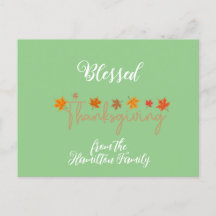 Välsignad Thanksgiving Charming Calligraphy