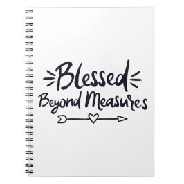 Välsignad utöver åtgärderna Gospel Ord Mere Kristu Anteckningsbok