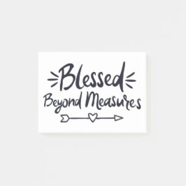 Välsignad utöver åtgärderna Gospel Ord Mere Kristu Post-it Block