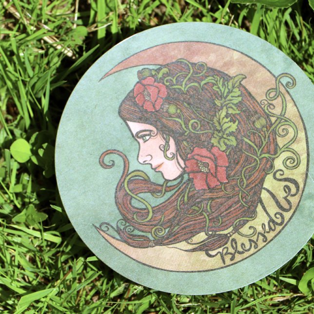 Välsignad Vara Mån Gudinna Pagan Inbjudningar (Skapare uppladdad)